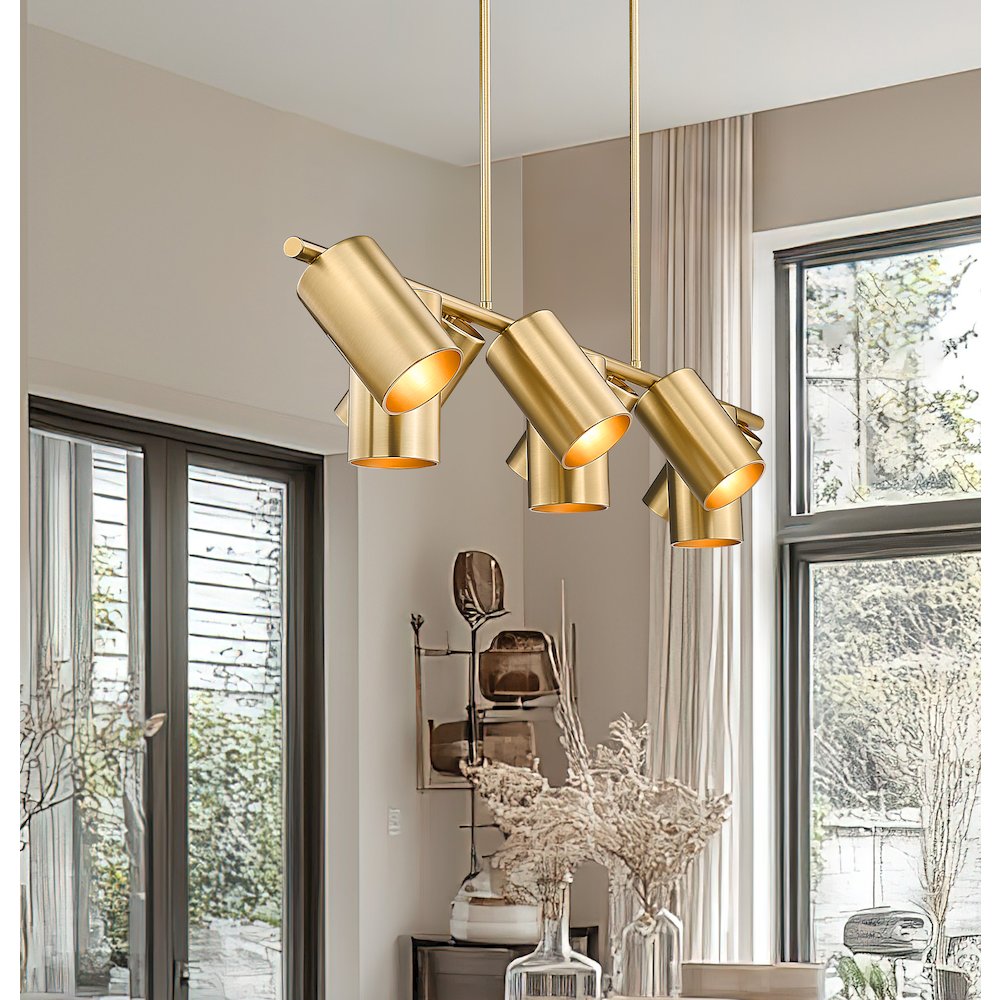 Lumina 9 Light Modern Gold Linear Chandelier