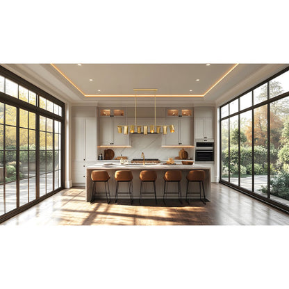 Lumina 9 Light Modern Gold Linear Chandelier