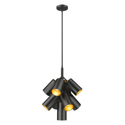 Lumina 9 Light Matte Black Chandelier