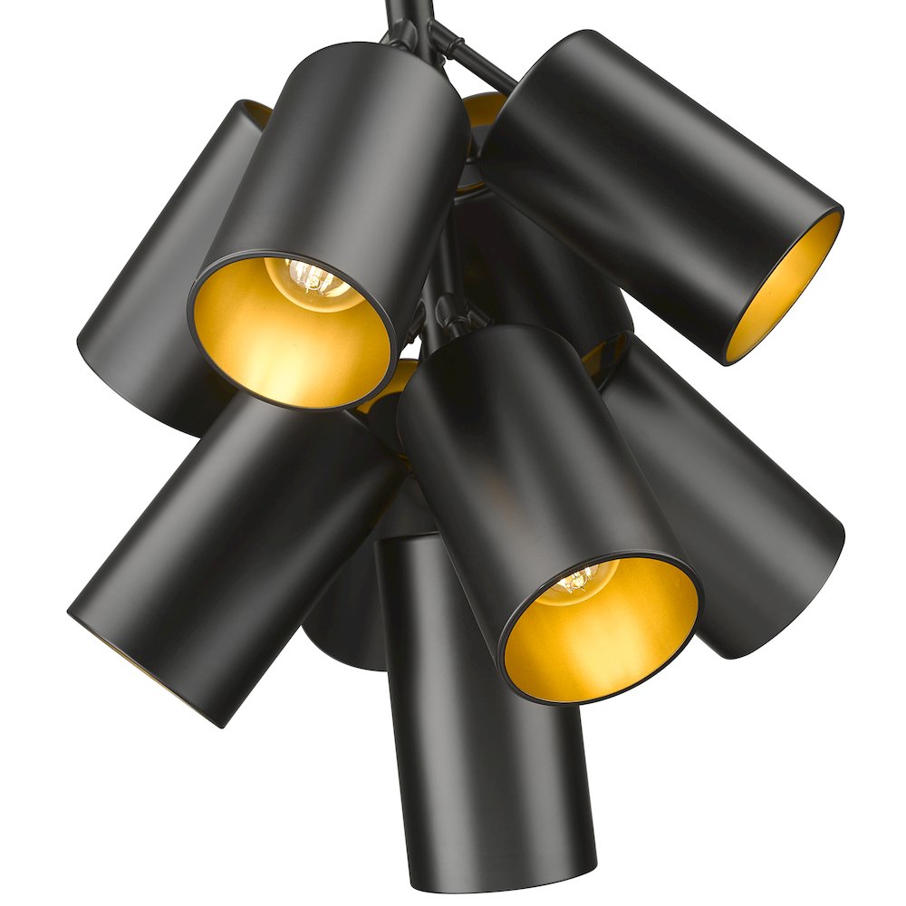 Lumina 9 Light Matte Black Chandelier
