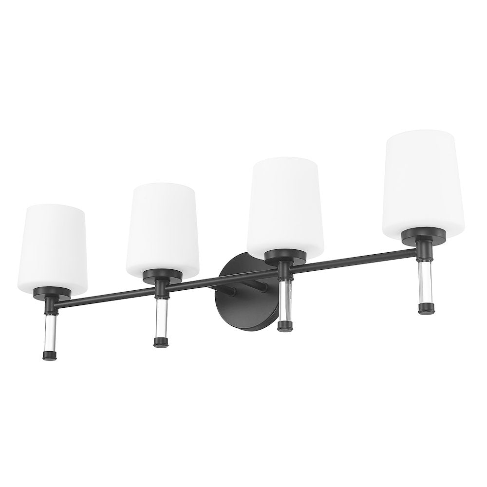 Z-Lite 4 Light Vanity, Matte Black