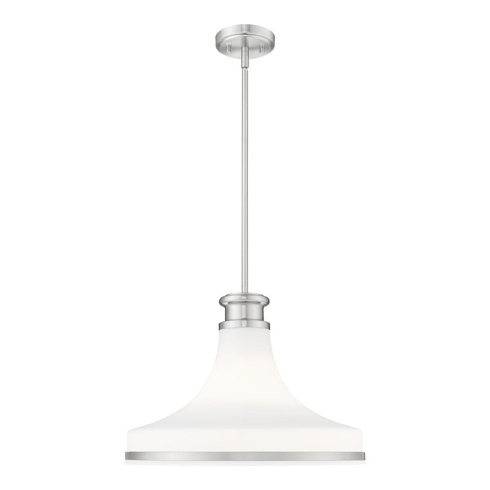 Z-Lite 1 Light Pendant, Brushed Nickel