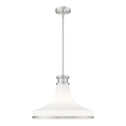 Z-Lite 1 Light Pendant, Brushed Nickel
