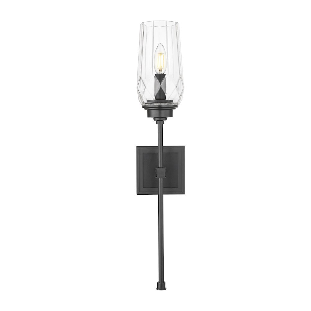 Z-Lite 1 Light Wall Sconce, Matte Black