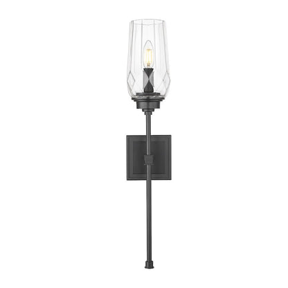 Z-Lite 1 Light Wall Sconce, Matte Black