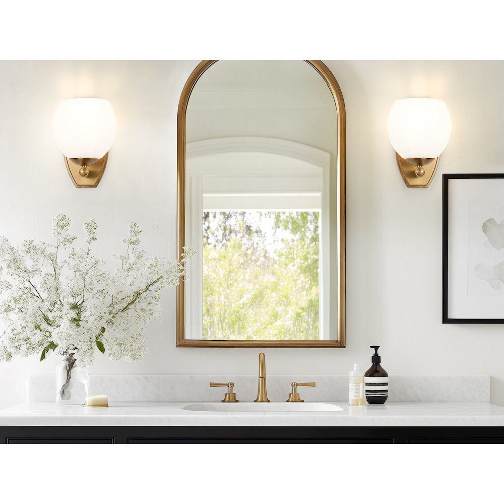 Z-Lite 1 Light Wall Sconce, Modern Gold