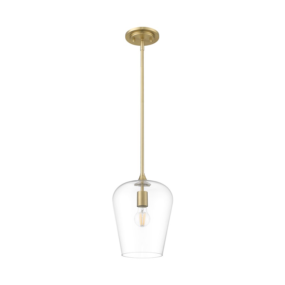 Z-Lite 1 Light Pendant, Burnished Brass
