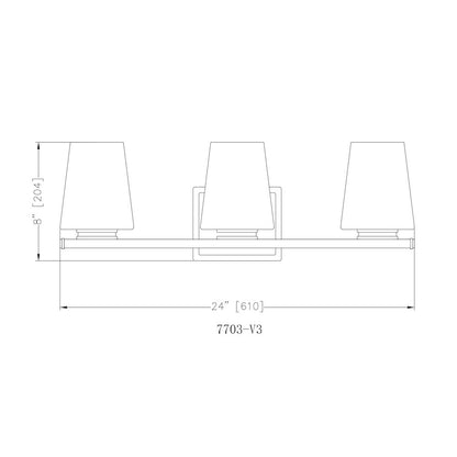 Nextra 3 Light Modern Gold Vanity