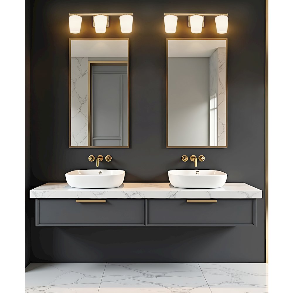 Nextra 3 Light Modern Gold Vanity