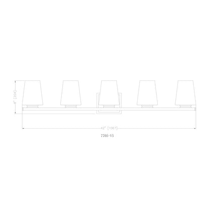 Nextra 5 Light Brushed Nickel Vanity