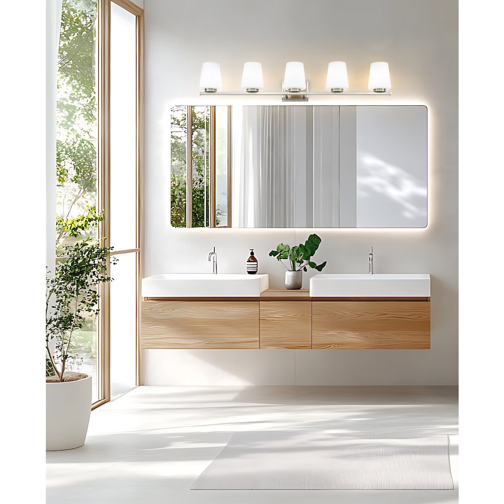 Nextra 5 Light Brushed Nickel Vanity