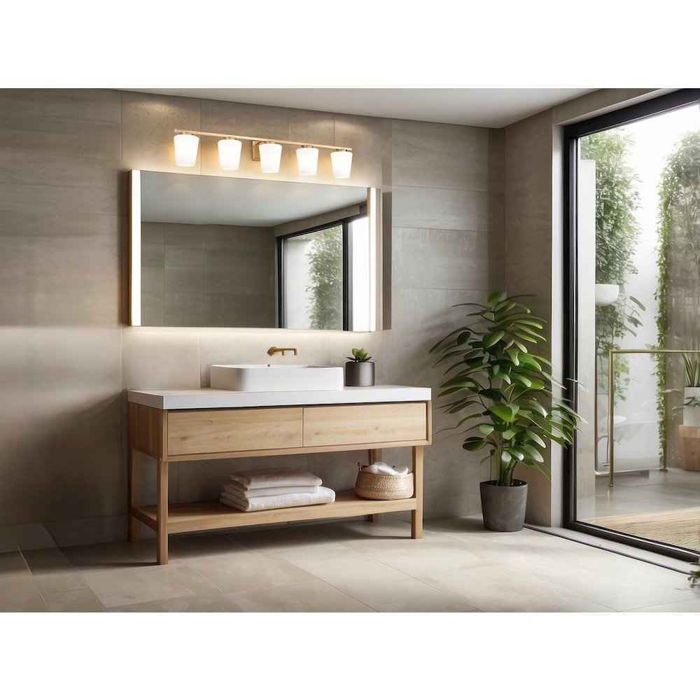 Nextra 5 Light Modern Gold Vanity