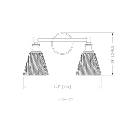 Auden 2 Light Chrome Vanity