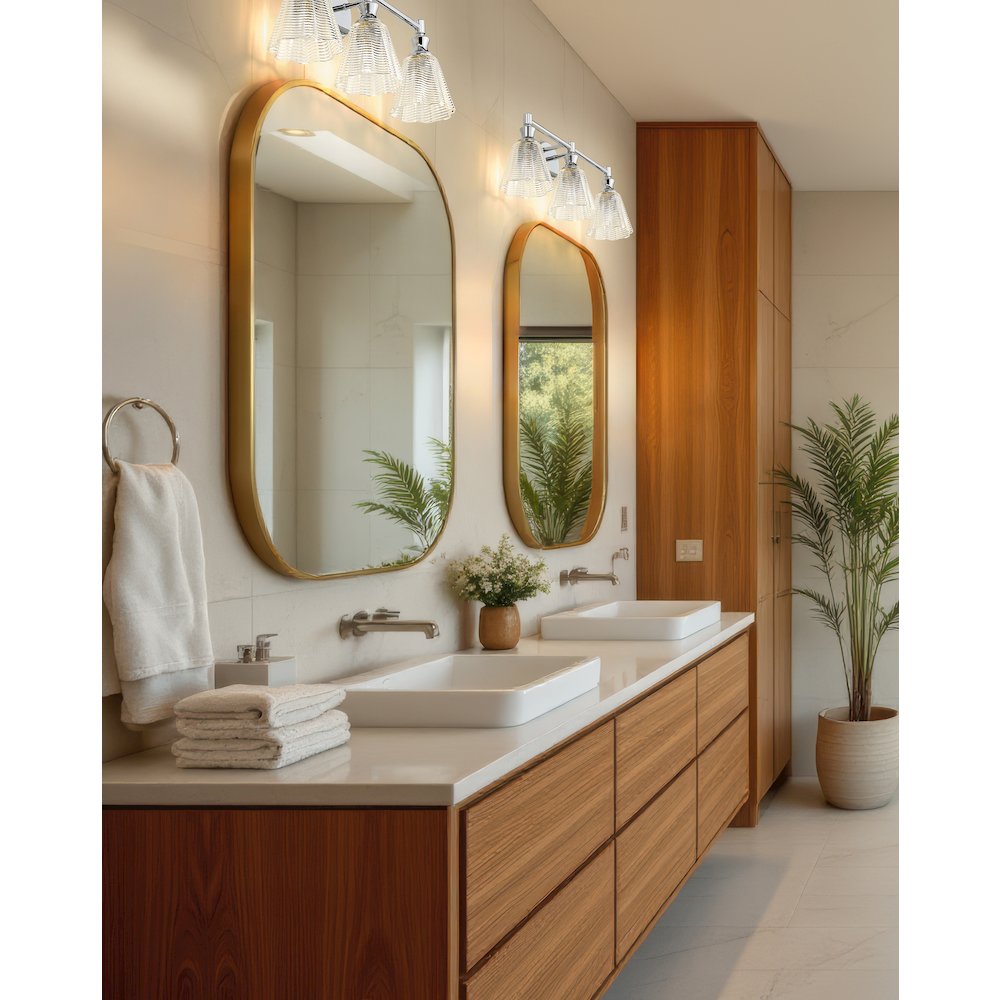 Auden 3 Light Chrome Vanity