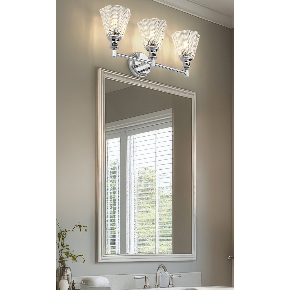 Auden 3 Light Chrome Vanity