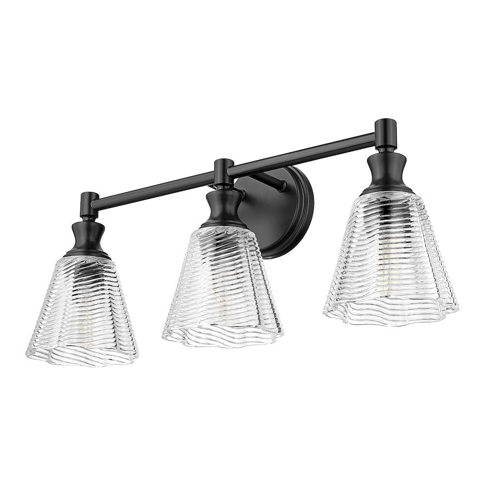 Auden 3 Light Matte Black Vanity