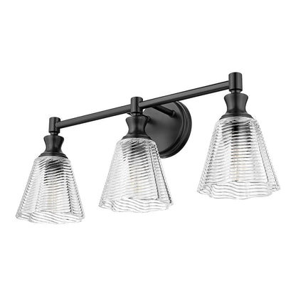 Auden 3 Light Matte Black Vanity