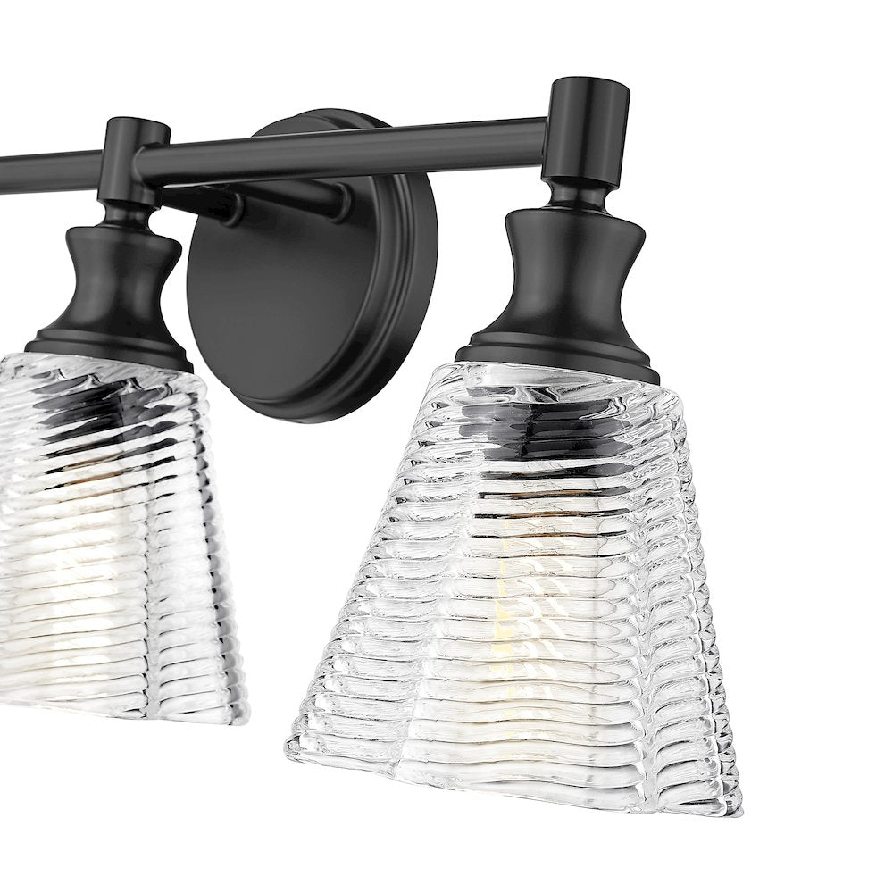Auden 3 Light Matte Black Vanity