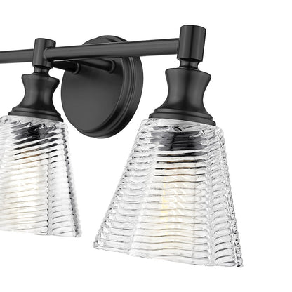 Auden 3 Light Matte Black Vanity