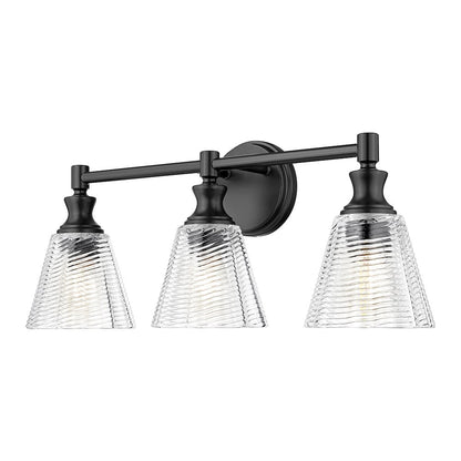 Auden 3 Light Matte Black Vanity