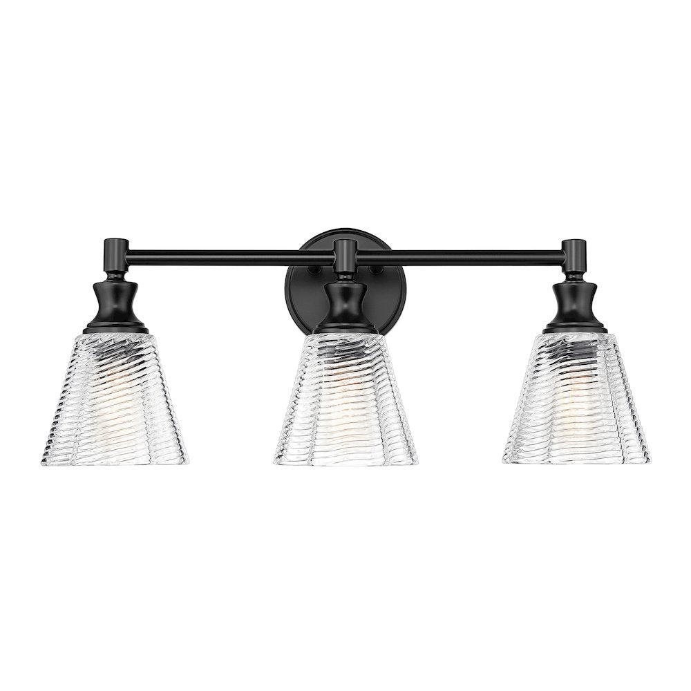 Auden 3 Light Matte Black Vanity