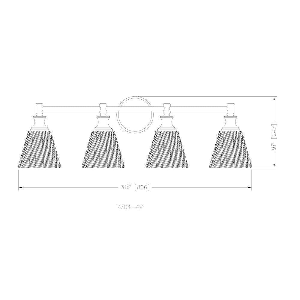 Auden 4 Light Chrome Vanity