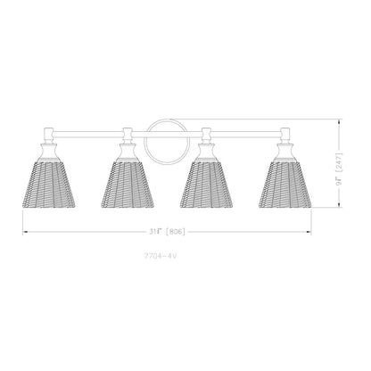 Auden 4 Light Chrome Vanity