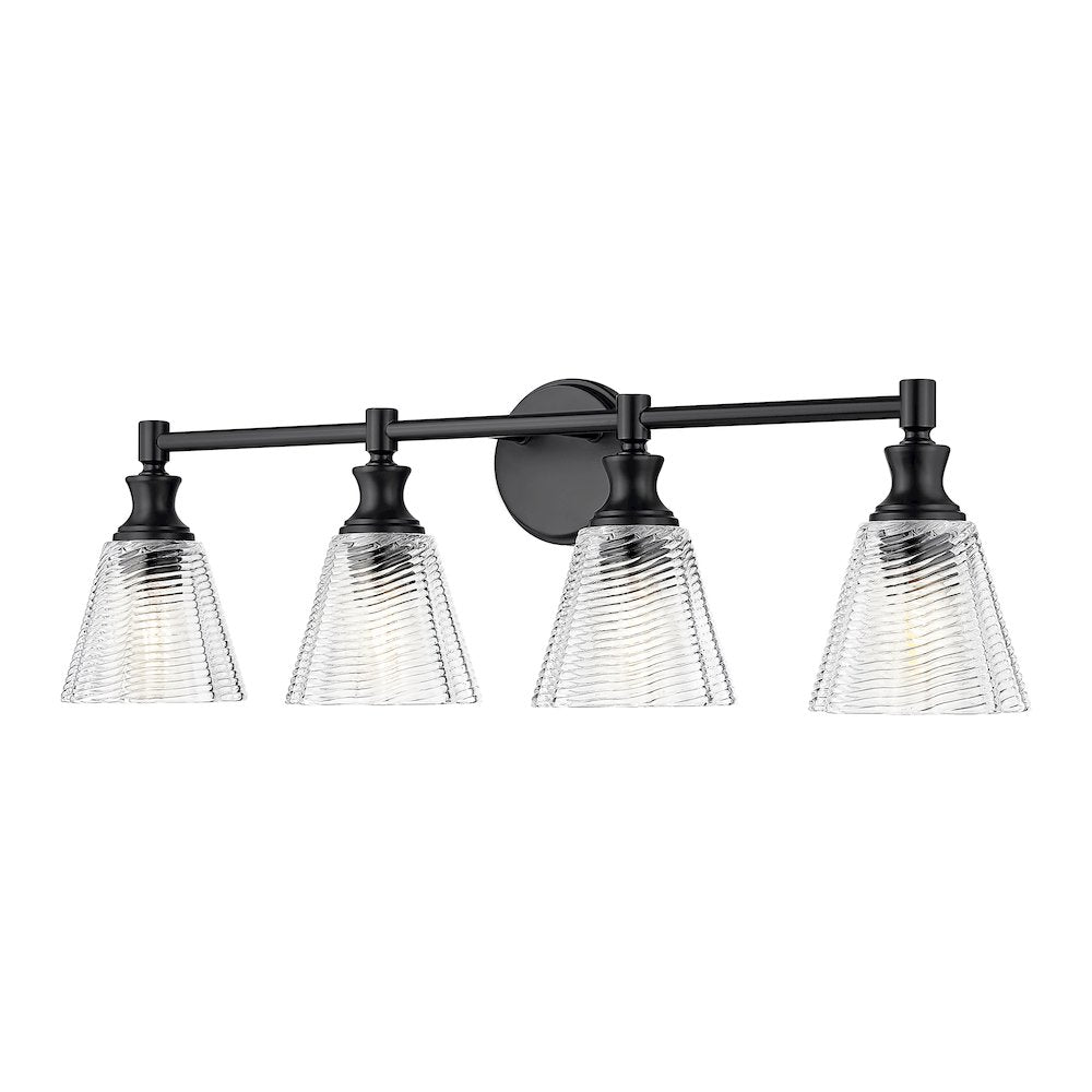 Auden 4 Light Matte Black Vanity