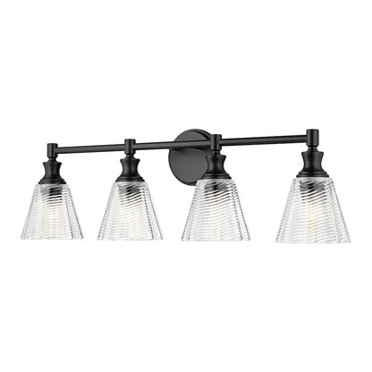 Auden 4 Light Matte Black Vanity