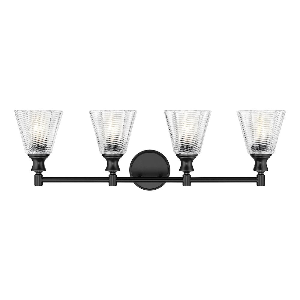Auden 4 Light Matte Black Vanity
