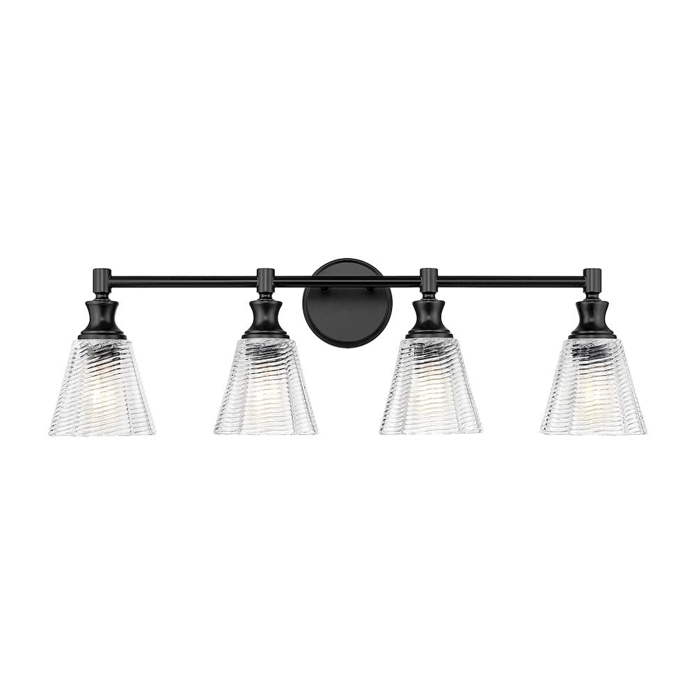 Auden 4 Light Matte Black Vanity