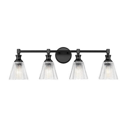 Auden 4 Light Matte Black Vanity