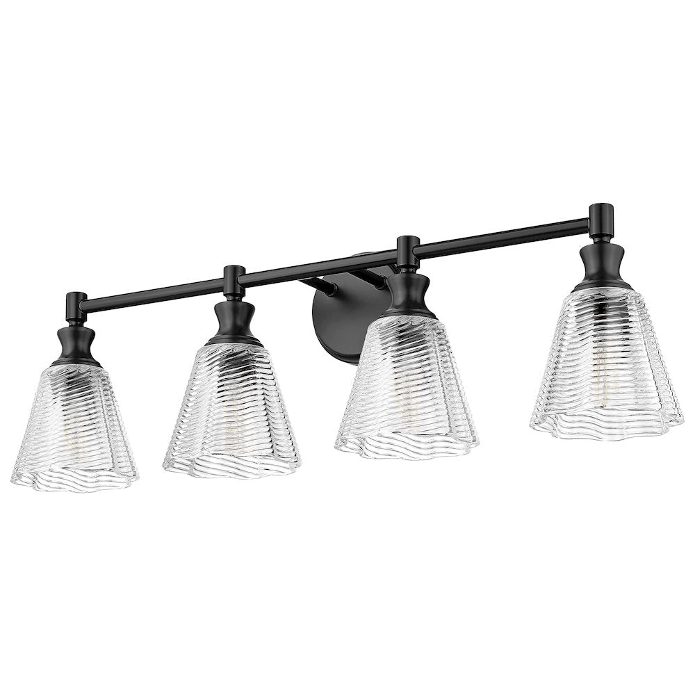 Auden 4 Light Matte Black Vanity
