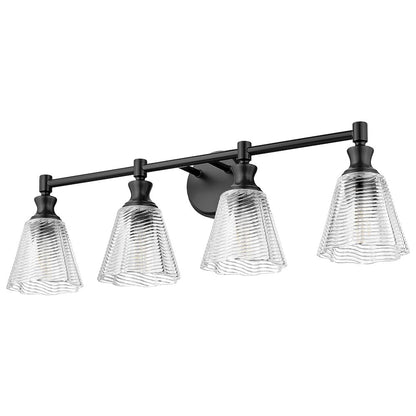 Auden 4 Light Matte Black Vanity