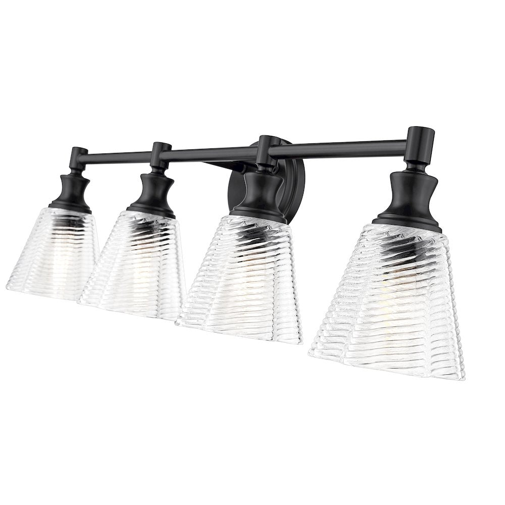 Auden 4 Light Matte Black Vanity
