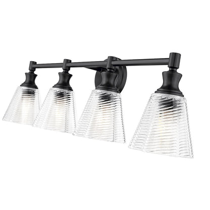 Auden 4 Light Matte Black Vanity