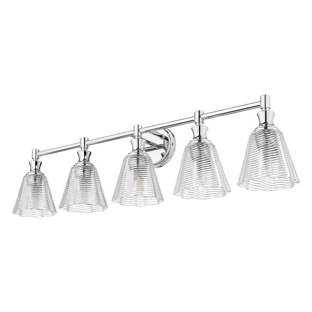 Auden 5 Light Chrome Vanity