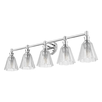 Auden 5 Light Chrome Vanity