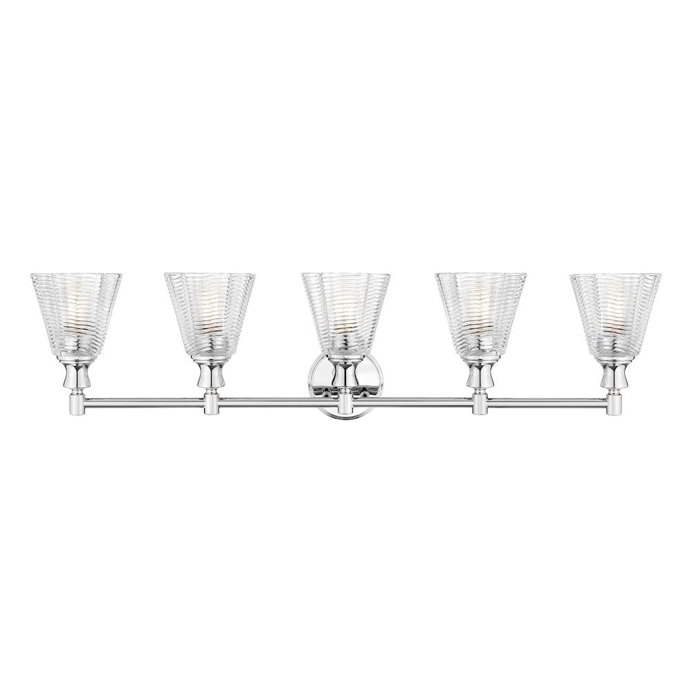 Auden 5 Light Chrome Vanity