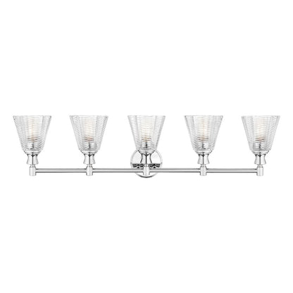 Auden 5 Light Chrome Vanity