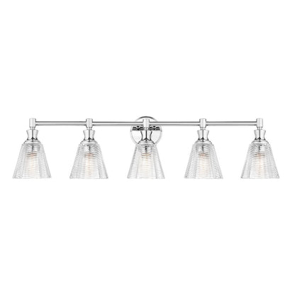 Auden 5 Light Chrome Vanity