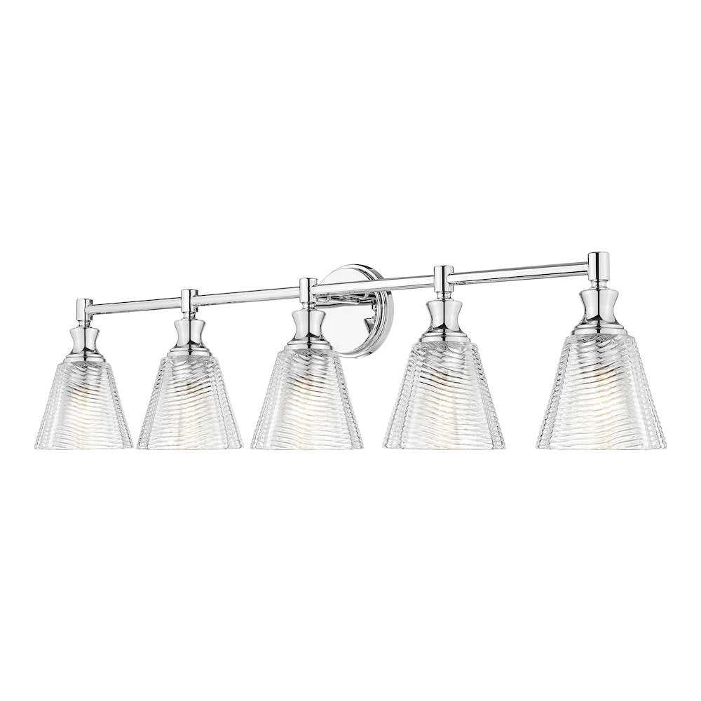 Auden 5 Light Chrome Vanity