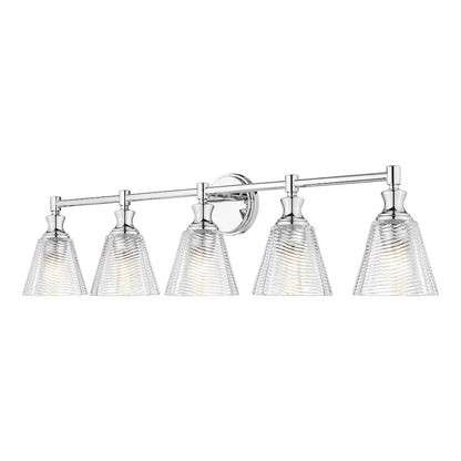 Auden 5 Light Chrome Vanity