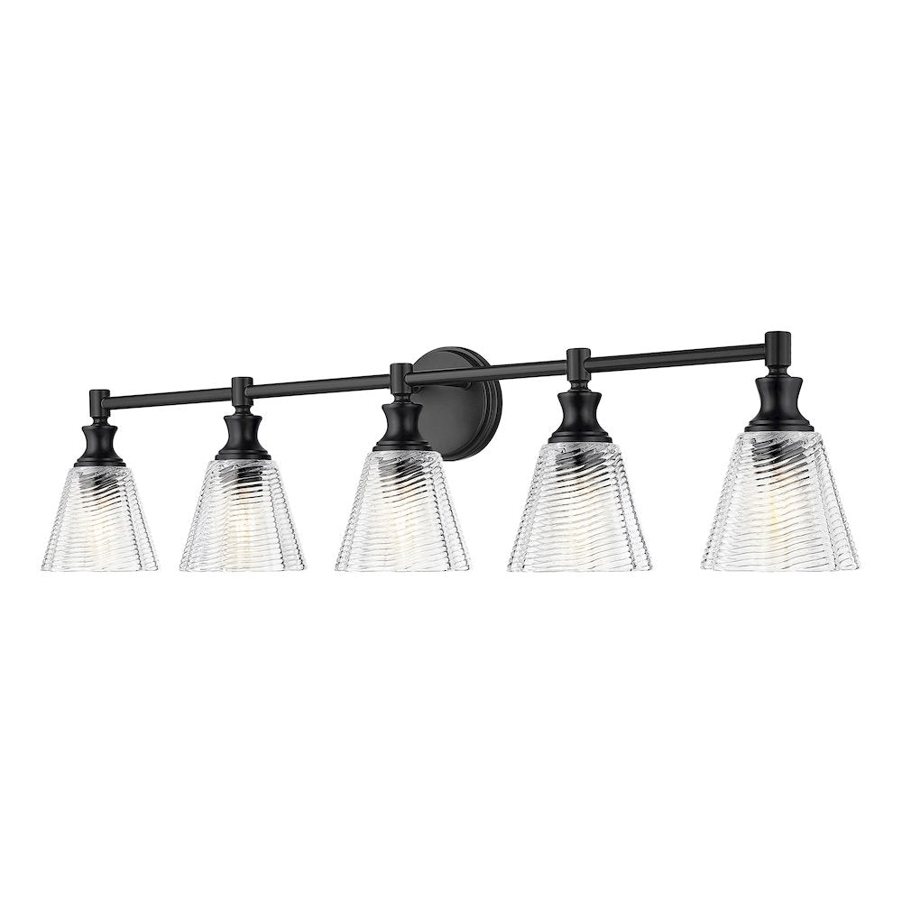 Auden 5 Light Matte Black Vanity