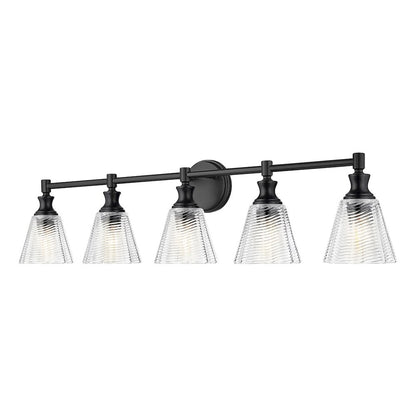 Auden 5 Light Matte Black Vanity