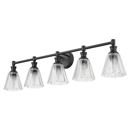 Auden 5 Light Matte Black Vanity