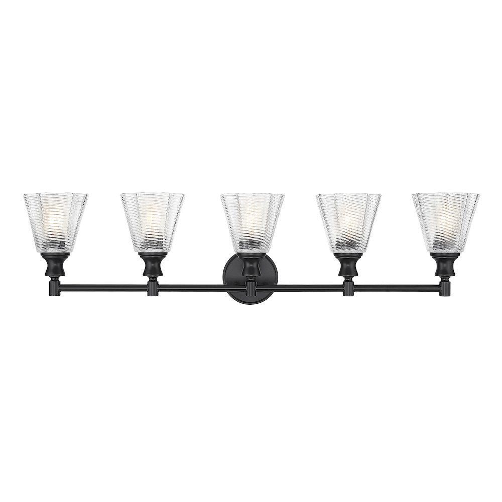 Auden 5 Light Matte Black Vanity