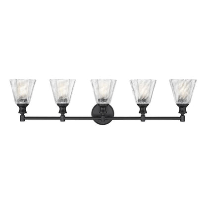 Auden 5 Light Matte Black Vanity