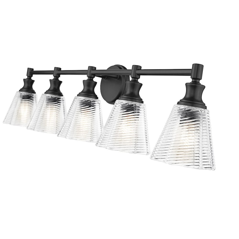 Auden 5 Light Matte Black Vanity