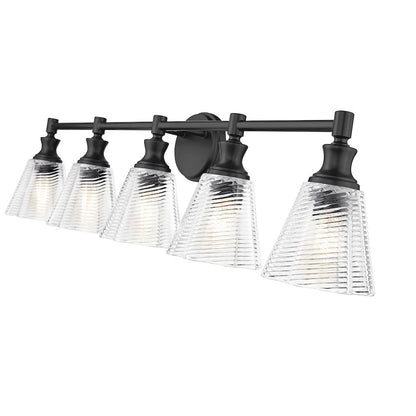 Auden 5 Light Matte Black Vanity